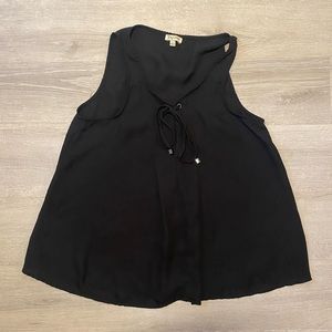 Black sheer sleeveless black top size S